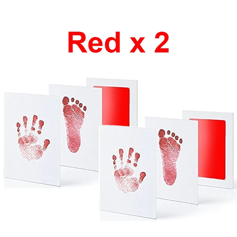 Baby Care Non-Toxic Baby Handprint Footprint Imprint Kit Baby Souvenirs Casting Infant Footprint Ink Pad Infants Clay Toy Gif