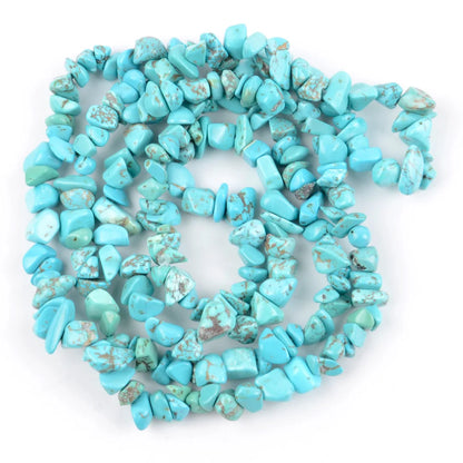 Natural Stone Chips Beads 3-5-8-12mm Irregular Gravel Beads For Jewelry Making Freeform Beads Diy Necklace Bracelet 15'' - Bl