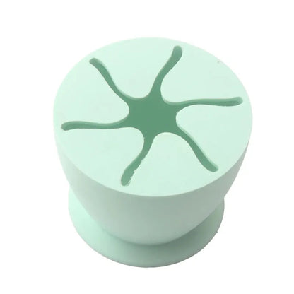 Vinyl Garbage Collection Box Vinyl Scrap Collector With Suction Cup Silicone Storage Ball Waste Box Scrapbooking - green A