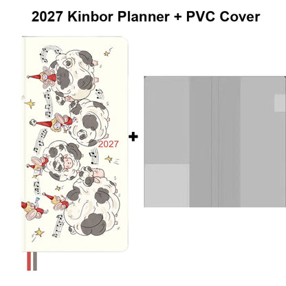 Kinbor 2027 Weekly Planner Pocket Size Notebook Week Plan Notepad Schedule Planning Book Punch Efficiency Manual Daily Writin