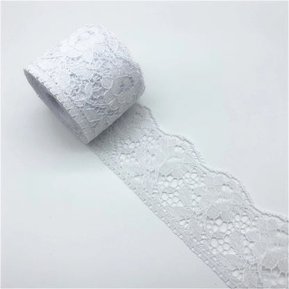 5yards/Lot 60mm Lace Ribbon Handicrafts Embroidered Net Lace Fabric Trim For Sewing Fabric Lace Ribbon Skirt Accessories