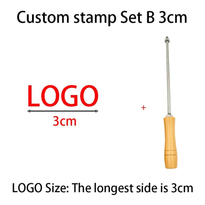 M8 Logo Customized Iron Branding Stamp Personalized Customization Wooden Soldering Iron Seal Customized Leather Stamping Seal