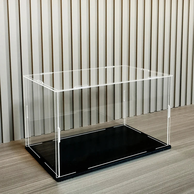 1pc Clear Acrylic Display Case Dustproof Toys Figures Car Trucks Vans Model Box Collection Storage Organizer Countertop Show 