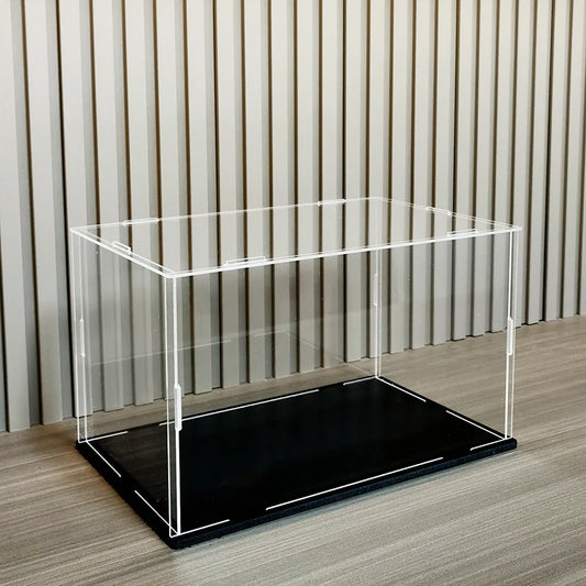 1pc Clear Acrylic Display Case Dustproof Toys Figures Car Trucks Vans Model Box Collection Storage Organizer Countertop Show 