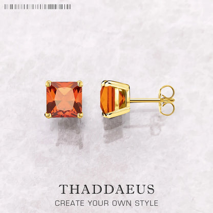 Studs Earrings Square Princess Cut Stone Europe Style Fine Jewerly For Women Trendy Gift In 925 Sterling Silver - H