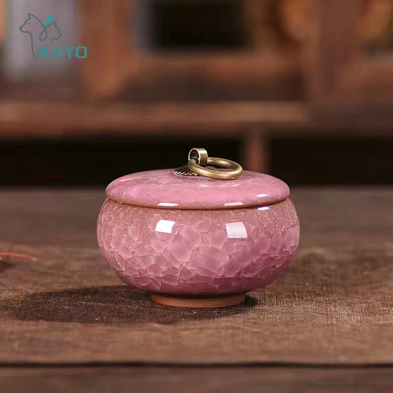 Ceramics Ash Urn Sealed Cremation Funeral Ashes Keepsake Small Animals Pet Dog Cat Memorial Suitable Home Fireplaces Burial -
