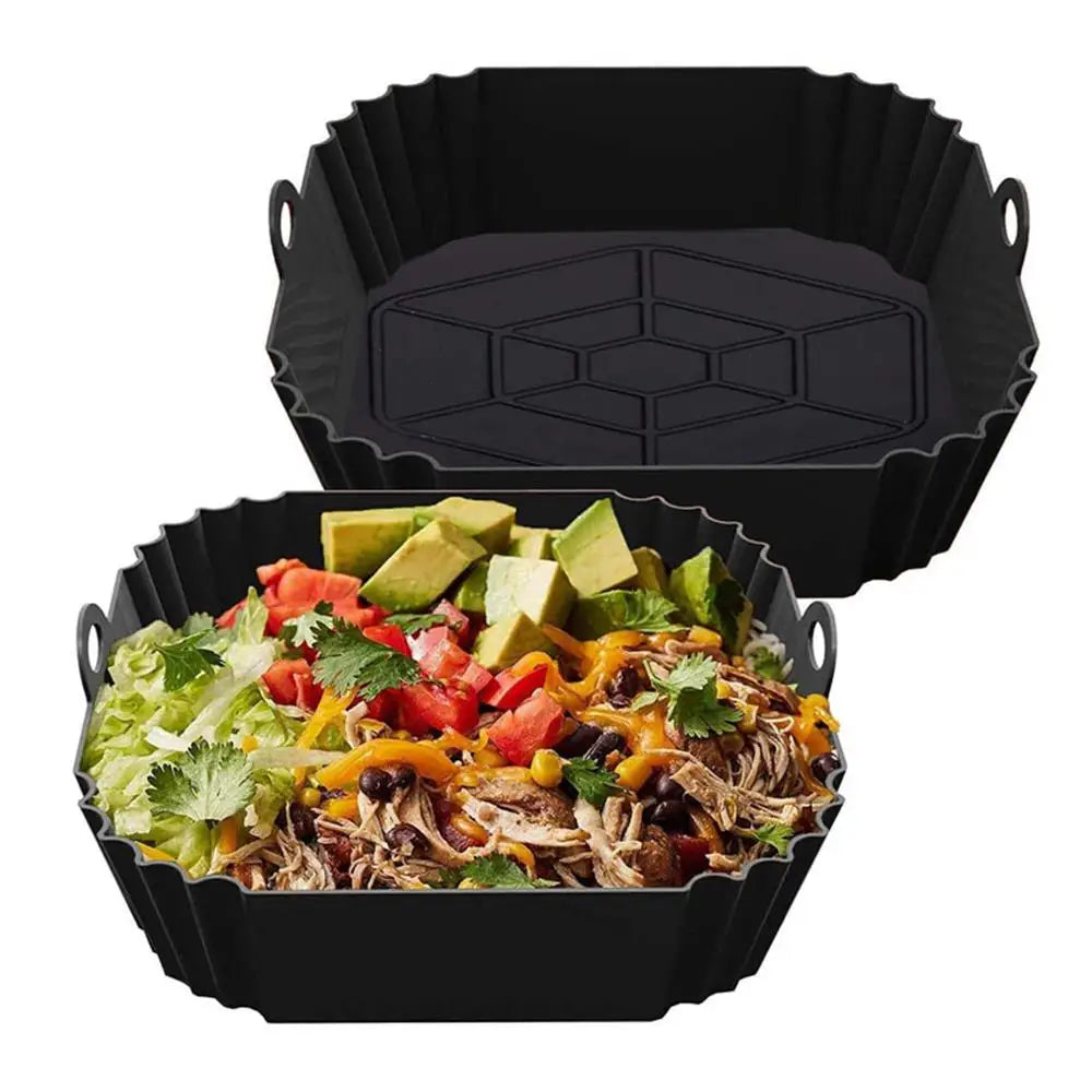 1pcs Air Fryer Silicone Liners Square Airfryer Liners Reusable Air Fryer Accessories Replacement for Parchment Airfryer Liner