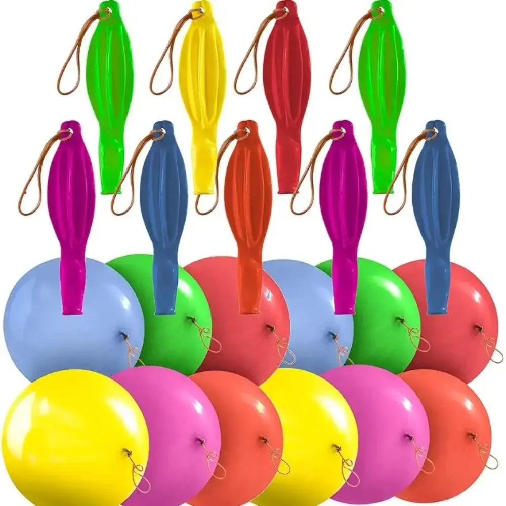 10Pcs Punch Balloons with Rubber Band 18inch Thicken Fun Ballon Birthday Party Baby Shower Kids Daily Games Wedding Decoratio
