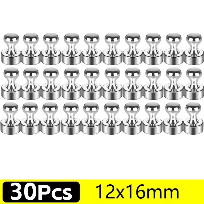 50/1Pcs Metal Strong Magnetic Pushpins Magnets Pin Whiteboard Fridge Thumbtack Power Magnet Sheets Push Pins for Office Schoo