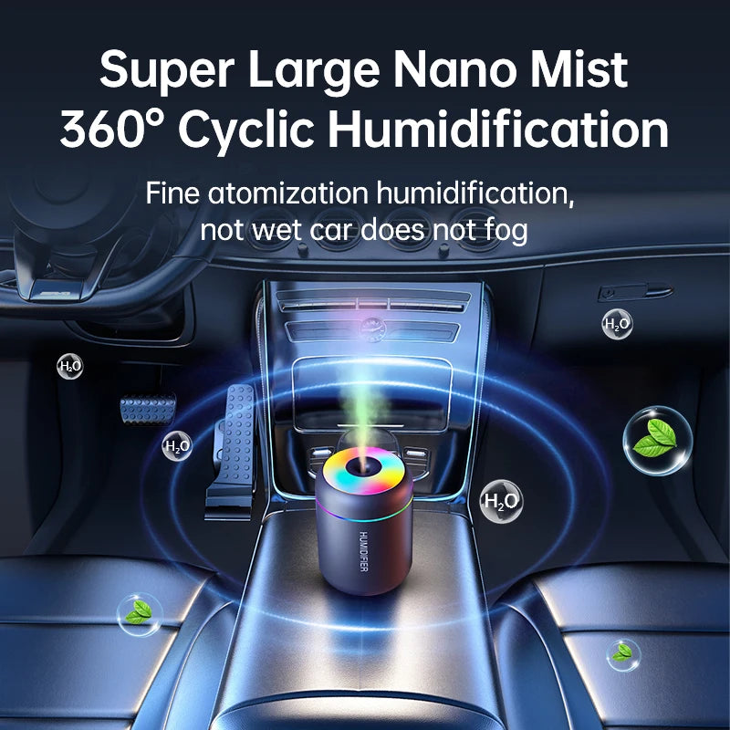 180ML Mini Air Humidifier USB Electric Aroma Diffuser Essential Oil Purifier Aromatherapy Mist Maker Lights For Car Home Bedr