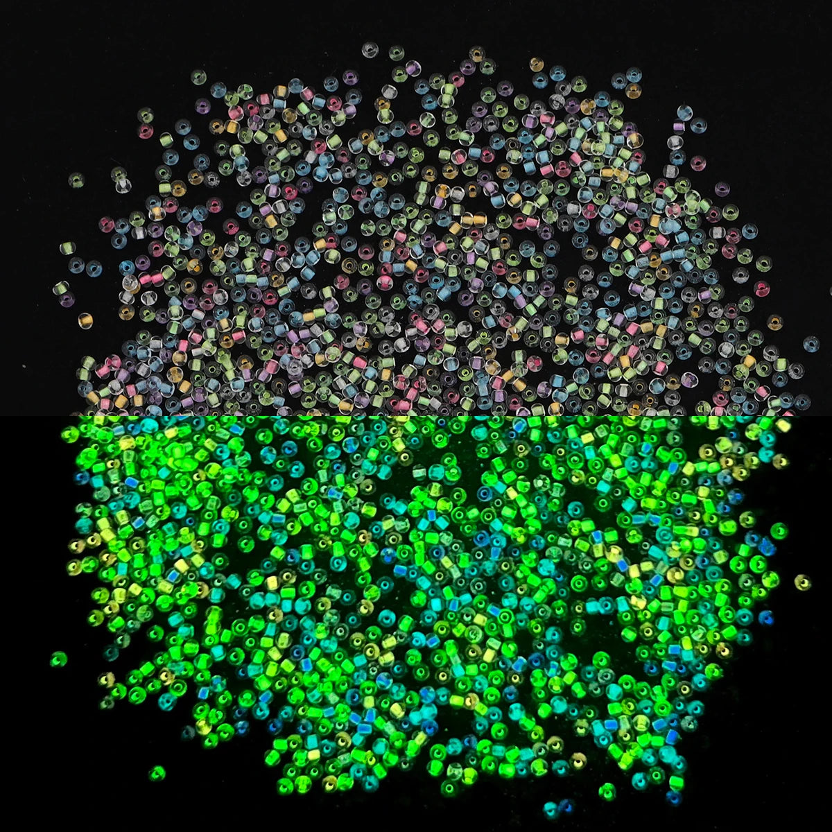 2/3/4mm Glass Luminous Beads (Glow-in-The-Night Seed Beads) - DIY Jewelry Making(Necklace/Bracelet)Handmade Accessories 11g/B