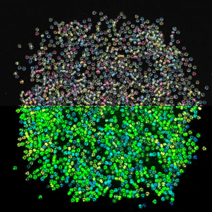 2/3/4mm Glass Luminous Beads (Glow-in-The-Night Seed Beads) - DIY Jewelry Making(Necklace/Bracelet)Handmade Accessories 11g/B