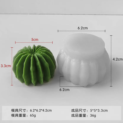 DIY Cactus Aromatherapy Candle Silicone Mold Simulation Cactus Dropper Resin Gypsum Ornament Mold DIY Glue Resin Succulent Mo
