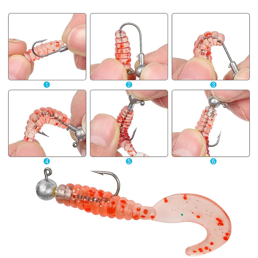 MrLurion 30pcs 1g 2g 3g 5g 10g 14g 18g 22g 25g 28g Fishing jigging head hook ,round head rigs fishhook for soft worm crank lu