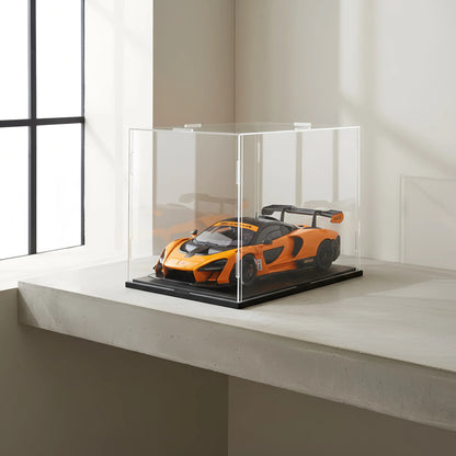 1pc Clear Self-Assembled Acrylic Display Box Dustproof Storage Display Cabinet, Suitable for Car Models/Toys/Collectibles
