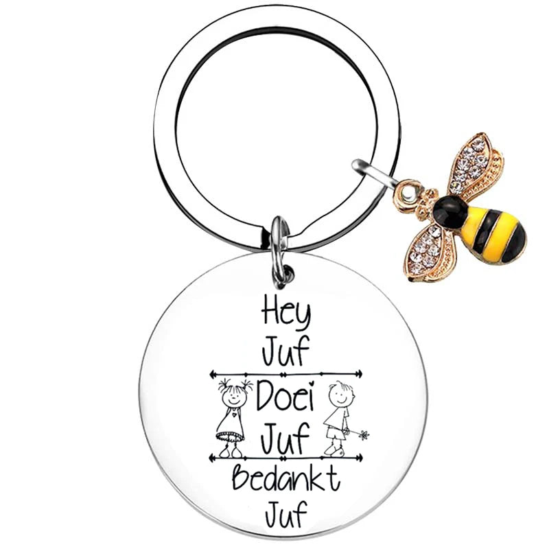 Dutch liefste juf Teacher Gifts for Women Teacher Keychain Teacher Appreciation Gifts thank You Gifts for Teachers