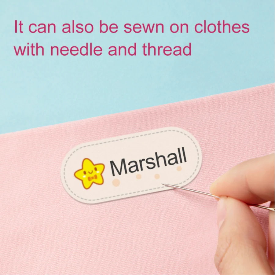 Custom Waterproof School Labels for Kids - Iron-On Name Tags Options for School, Durable Personalized Stickers for Uniforms