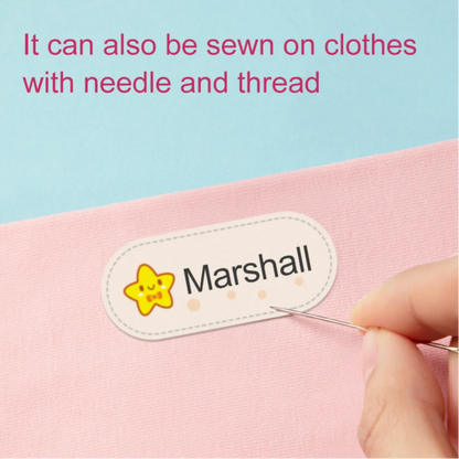 Custom Waterproof School Labels for Kids - Iron-On Name Tags Options for School, Durable Personalized Stickers for Uniforms
