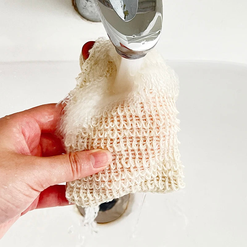 5-50pcs Natural Sisal Soap Bags Shower Bath Exfoliating Soap Saver Pouch Holder for Bath & Shower Use Soap Packaging Mesh Bag