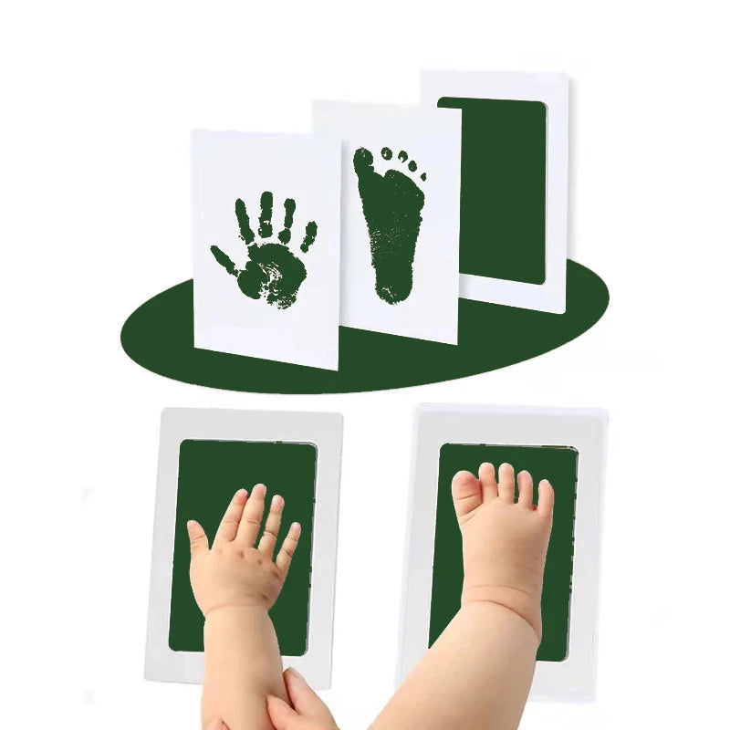 Newborn Baby DIY Hand And Footprint Kit Ink Pads Photo Frame Handprint Toddlers Souvenir Accessories Safe Clean Baby Shower G