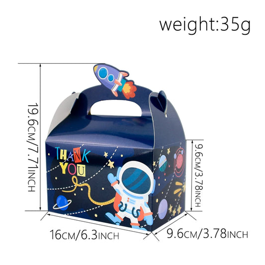 12PCS Outer Space Astronaut Party Favors Bags with Stickers Candy Treat Bags for Kids Space Theme Birthday Party
