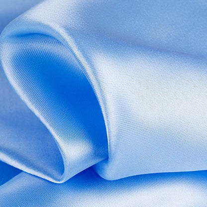 34 Color Soft Satin Fabric Wedding Party Decoration Box Lining DIY Clothing Sewing Background Accessories - Light blue / 50cm
