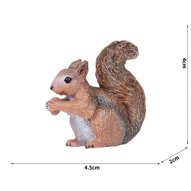Simulation Wild Animal Model Wolf Monkey Fox Pangolin Squirrel Chinchilla Donkey Sloth Realistic Animal Figures Toys For Kids