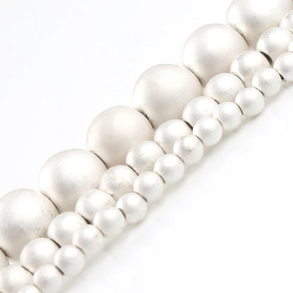 Natural Stones Rhodium Rose Gold Plated Hematite Round Loose Mineral Beads for Bracelet DIY Jewelry Making 15inch 2/3/4/6/8/1