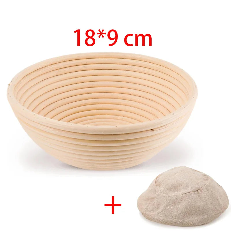 Natural Rattan Bread Proofing Basket Handmade Rattan Wicker Baking Bowl Dough Fermentation Sourdough Banneton Bread Basket - 