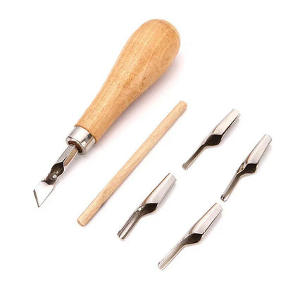 Carving Tool Practical Beginner DIY Portable ABS LInoleum Cutter Art Supplies Ergonomic School Engraving Multifunctional - Wo