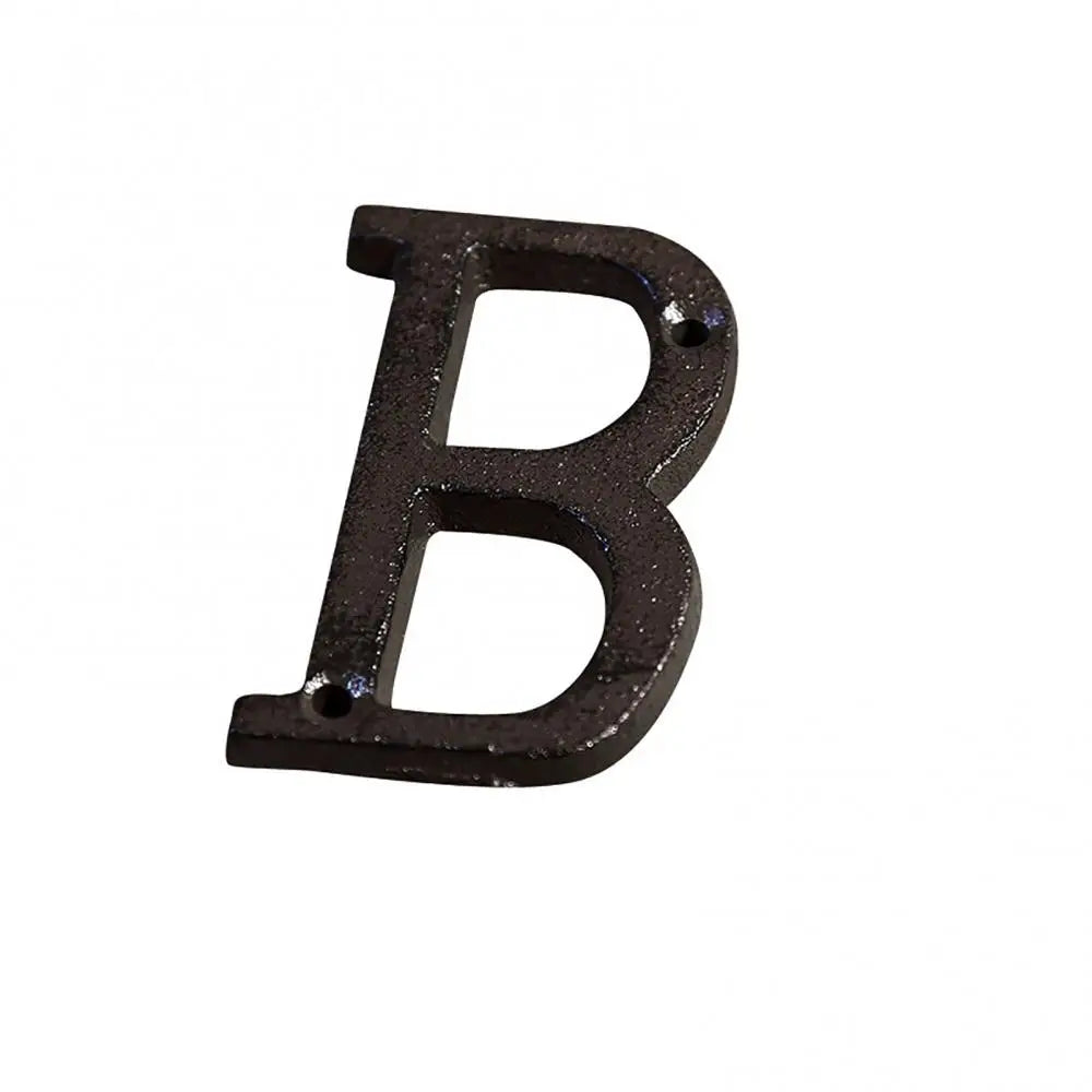 Antique Doorplate Address Numbers Apartment Street Address Plaque Retro Groceries Cast Iron Metal House Doorplate Letter Symb