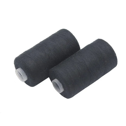 2Pcs 500M Sewing Thread Polyester Thread Set Strong And Durable Black White Sewing Threads For Hand Machines - black