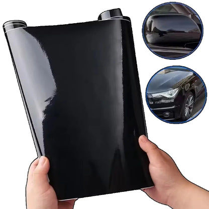 Piano Black Glossy Vinyl Wrap Film Self Adhesive Vinyl Sticker Bubble Free for Window Trim Mirror Car Motorcycles Bicycle Lap