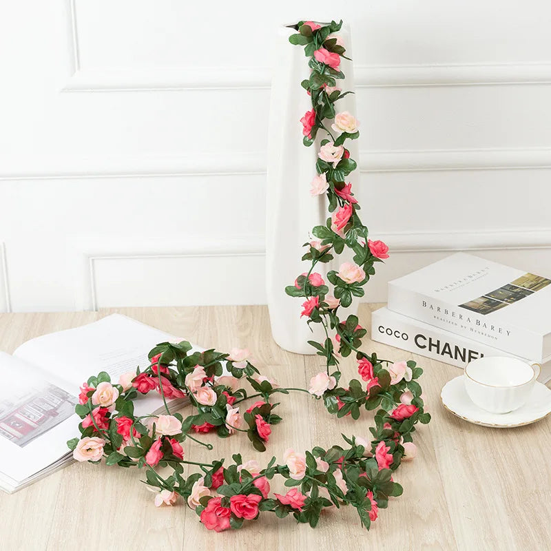 7ft 2m Flower String Artificial Wisteria Vine Garland Plants Foliage Outdoor Home Trailing Flower Fake Flower Hanging Wall De