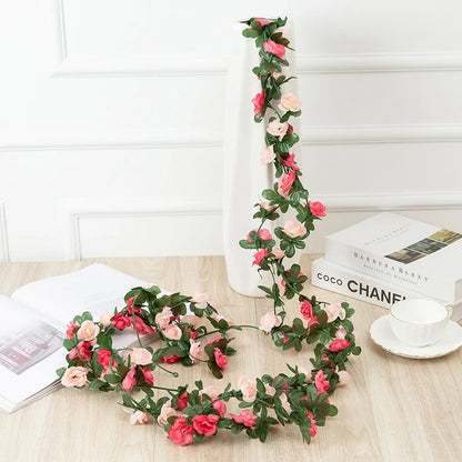 7ft 2m Flower String Artificial Wisteria Vine Garland Plants Foliage Outdoor Home Trailing Flower Fake Flower Hanging Wall De