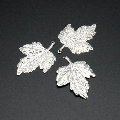 Retail 30Pcs Filigree Leaf Decoration DIY Wraps Connectors Embellishments Findings 43x31mm