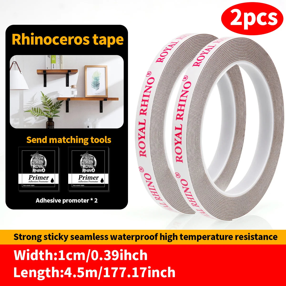 450CM Extra Strong Double Sided Tape Adhesive Car Special Tear Off Without Leaving Traces High Viscosity Mounting Fixing Stic