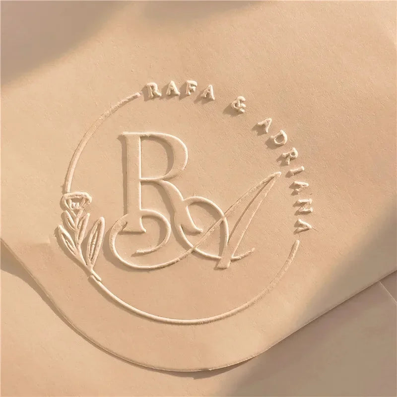 Customize Embossing Stamp Wedding Monogram Embosser Stamp,Personalized 2 initials Embosser Stamp,Wedding gift,hand held embos