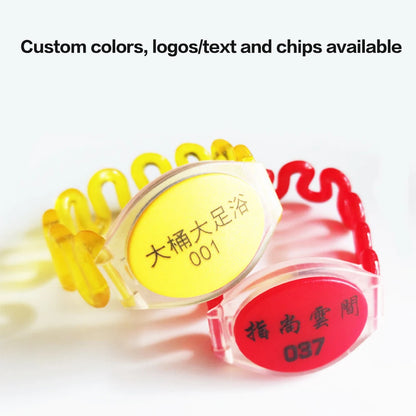 RFID IC ID Silicone Wristband Fudan F08 S50 M1 13.56MHz / TK4100 Chip 125KHz Waterproof Wrist Tag for Swimming & Foot Spa 20P