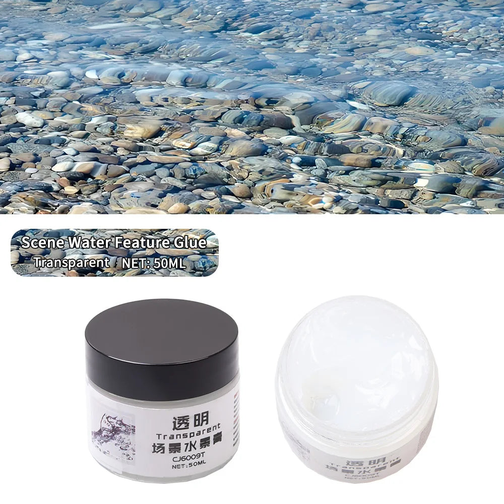 50ML Diorama Rivers/Oceans/Lakes/Simulation Static Water Scene Making Materials DIY Model Kit For Effect Miniature Landscape 