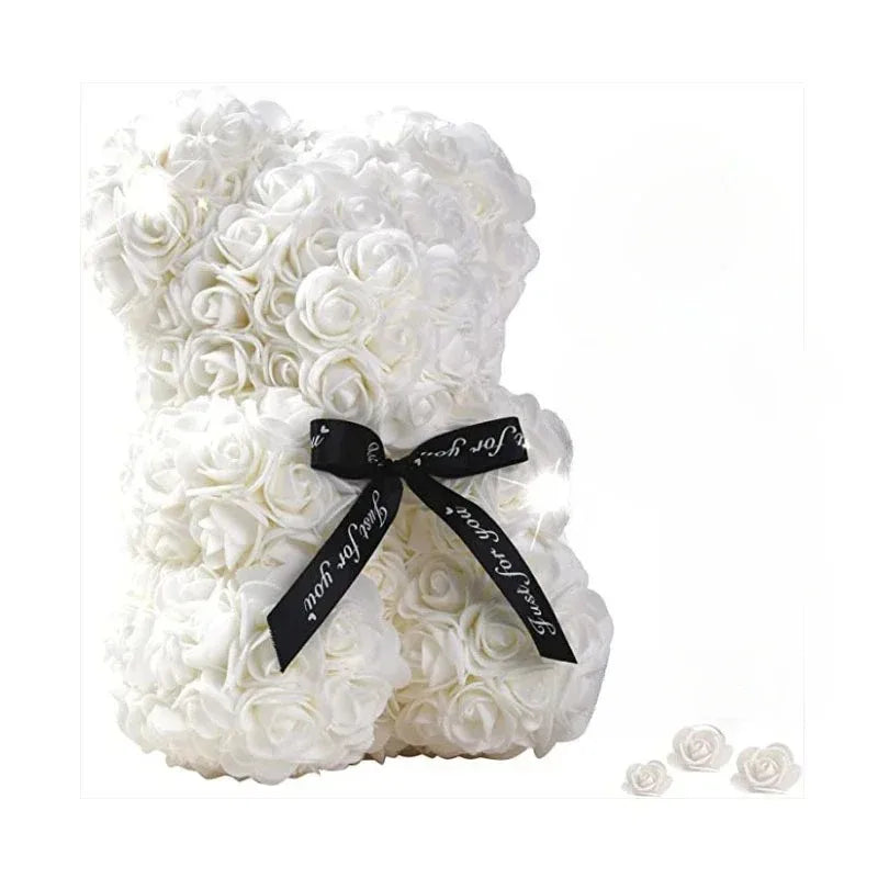 2026 Artificial Flower Eternal Rose Teddy Bear for 520 Mom Mother's Day Birthday Valentine's Day Anniversary Gifts & Decorati