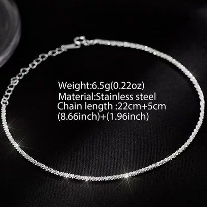 Stainless Steel Anklets Simple and exquisite Elegant chain design Fashion Anklets For Women Jewelry Party Gift Recommendation
