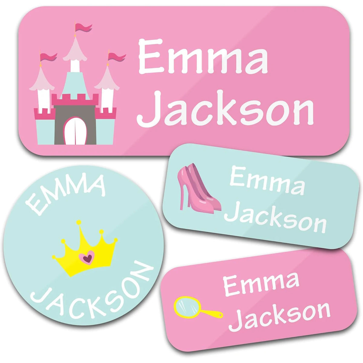 TREES 140PCS Custom Waterproof Name tags Stickers ,cartoon style, nakrjki na ubrania imie，autocollants personnalisés prenom, 