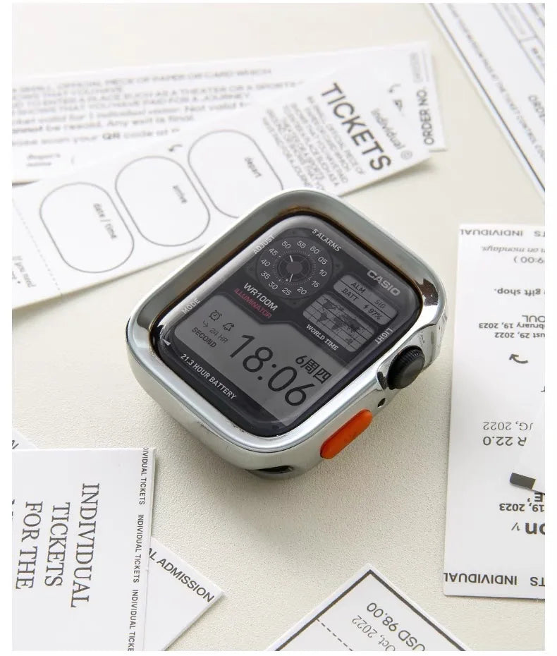 Bumper Soft Silicone Case For Apple Watch 11 10 9 8 7 6 SE 5 Anti-drop Matte Cover For iwatch 49mm 41mm 42mm 46mm 40mm 44mm 4