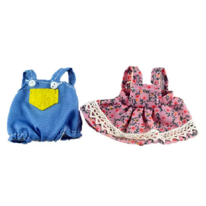 Dress Dollhouse Accessories 1:12 Forest Animal Family Clothes Fashion Daily Wear Casual Outfits Vest Shirt Skirt Pants for Do