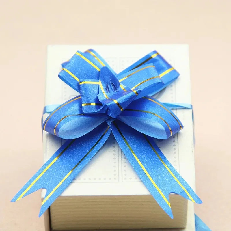 100pcs Party Wedding Christmas Tree Hanging Decorated Ribbon Bow Bag Gift Wrapping & Decorat Bow Knot Ribbon Butterfly Pull B