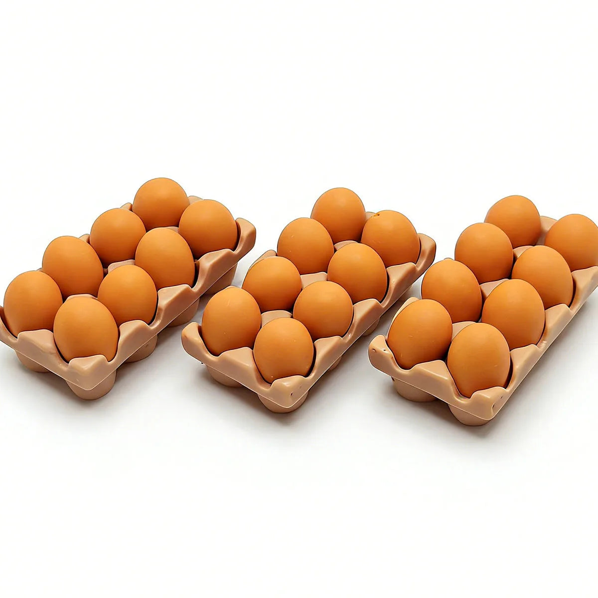 Dollhouse Miniature Resin Egg Tray Mini Food Model DIY Mini Scene Decor Accessories Creative Craft Ornament - 3 Sets