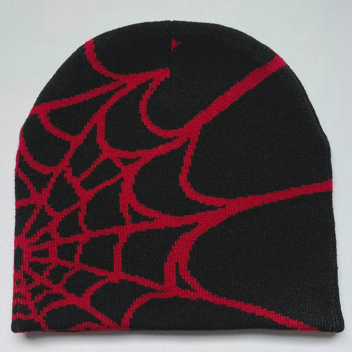Four Seasons Men's And Women's Universal Y2K Knit Hat Spider Web Riding Outdoor Sports Fashion Hat - Black Red