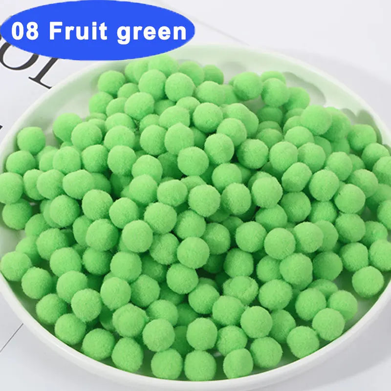 30-300Pcs Soft Pom Poms Fluffy Balls Pompon Mixed 40Colors Pompom Fur Ball for Kids DIY Craft Wedding Decor 8/10/15/20/25/30m