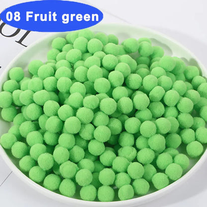 30-300Pcs Soft Pom Poms Fluffy Balls Pompon Mixed 40Colors Pompom Fur Ball for Kids DIY Craft Wedding Decor 8/10/15/20/25/30m